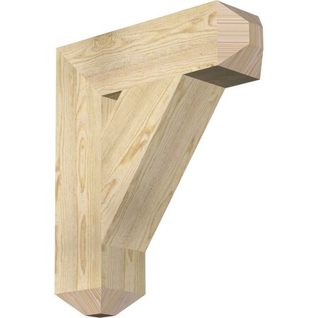 Ekena Millwork Traditional Craftsman Rough Sawn Bracket, Douglas Fir, 6"W x 22"D x 26"H BKT06X22X26TRA04RDF
